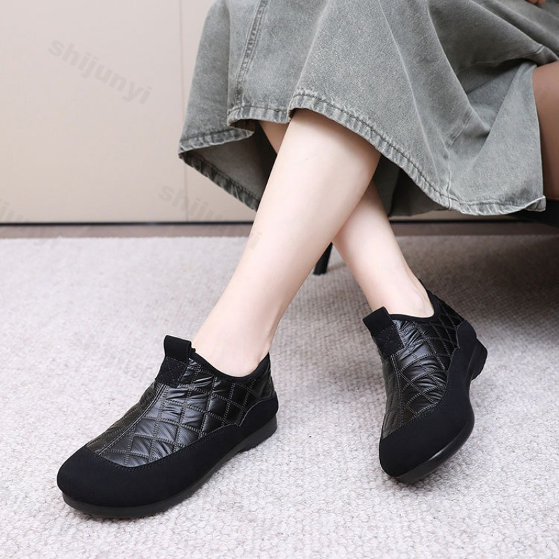 Vintage Outdoor Fashion - Slip on Women Cotton Shoes Winter