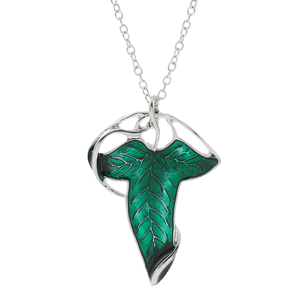 Vintage Fashion Enthusiasts - Vintage Green Leaf Pendant Necklace Exquisite