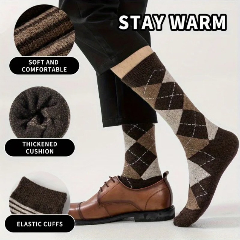 6 Pairs Vintage Brown Argyle S - Vintage Fashion Enthusiasts 评论和价格