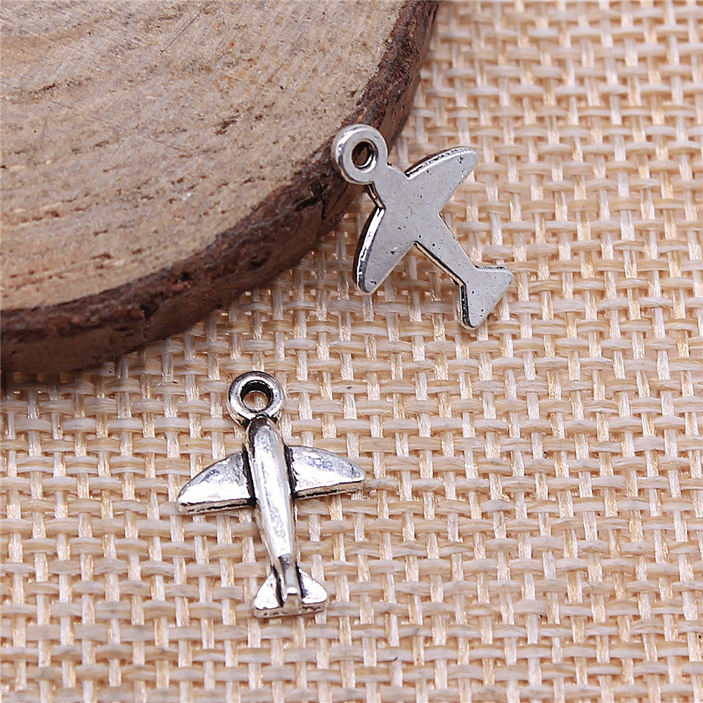10pcs 11x15mm Antique Silver C - Vintage Fashion Stores 评论和价格