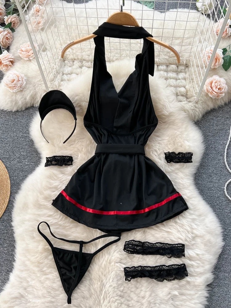 Erotic Fashion Sexy Halter Lin - Vintage Fashion Dresses 评论和价格